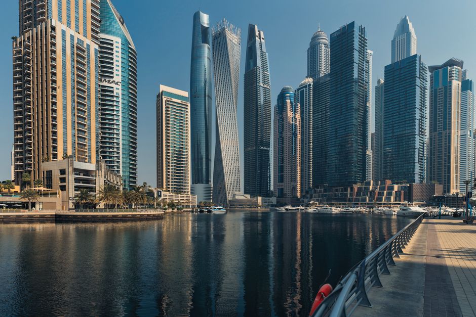 Dubai skyline at dusk representing UAE businesses advertising on Meta